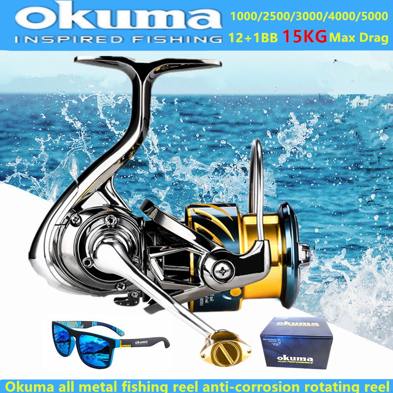 Daiwa Reel Fuego - 오쿠마 올 메탈 낚시릴 12+1BB15KG 최대