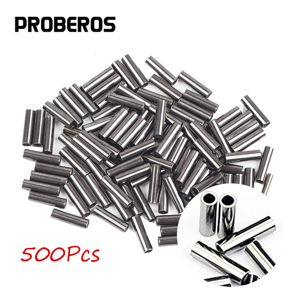 Baitcasting Reel - 500Pcs 낚시용 싱글 배럴 크림핑 슬리브