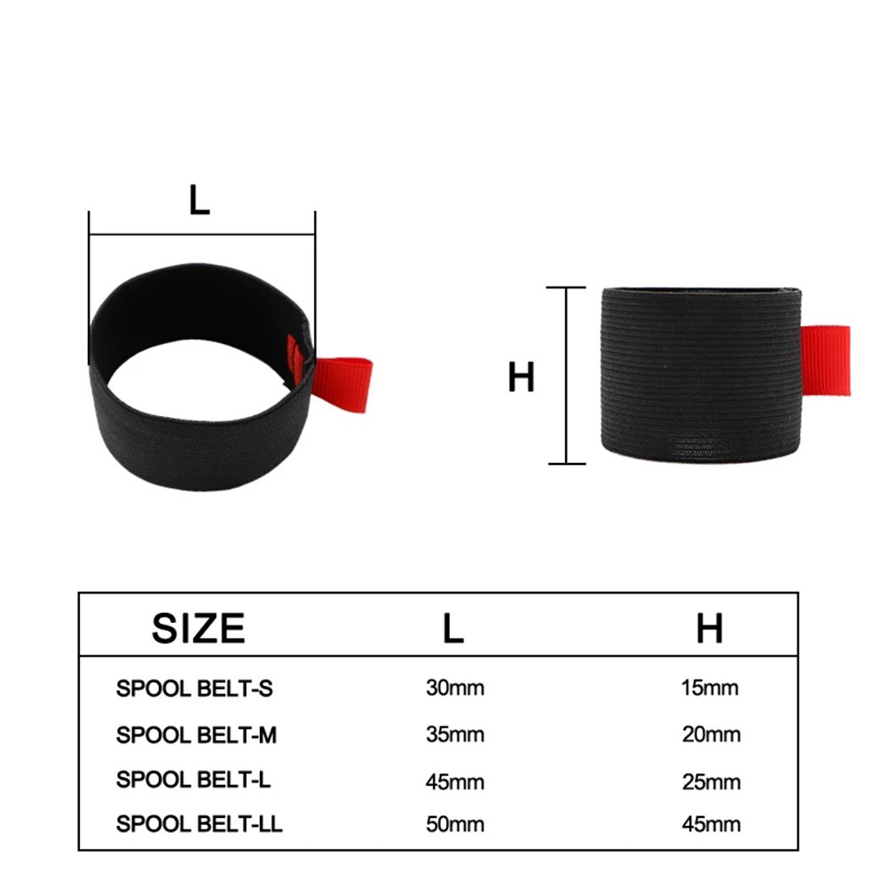4 개/갑 낚시 스풀 벨트 팩 유연한 블랙 레드 탄성  - Reel Spare Spool 리뷰 및 가격